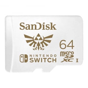 64GB microSDXC Sandisk Nintendo Switch UHS-I CL10 U3 A1 V30  (183551 / SDSQXAT-064G)